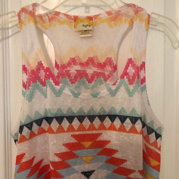 Daytrip Aztec Print Tank Top - Picture 3 of 8